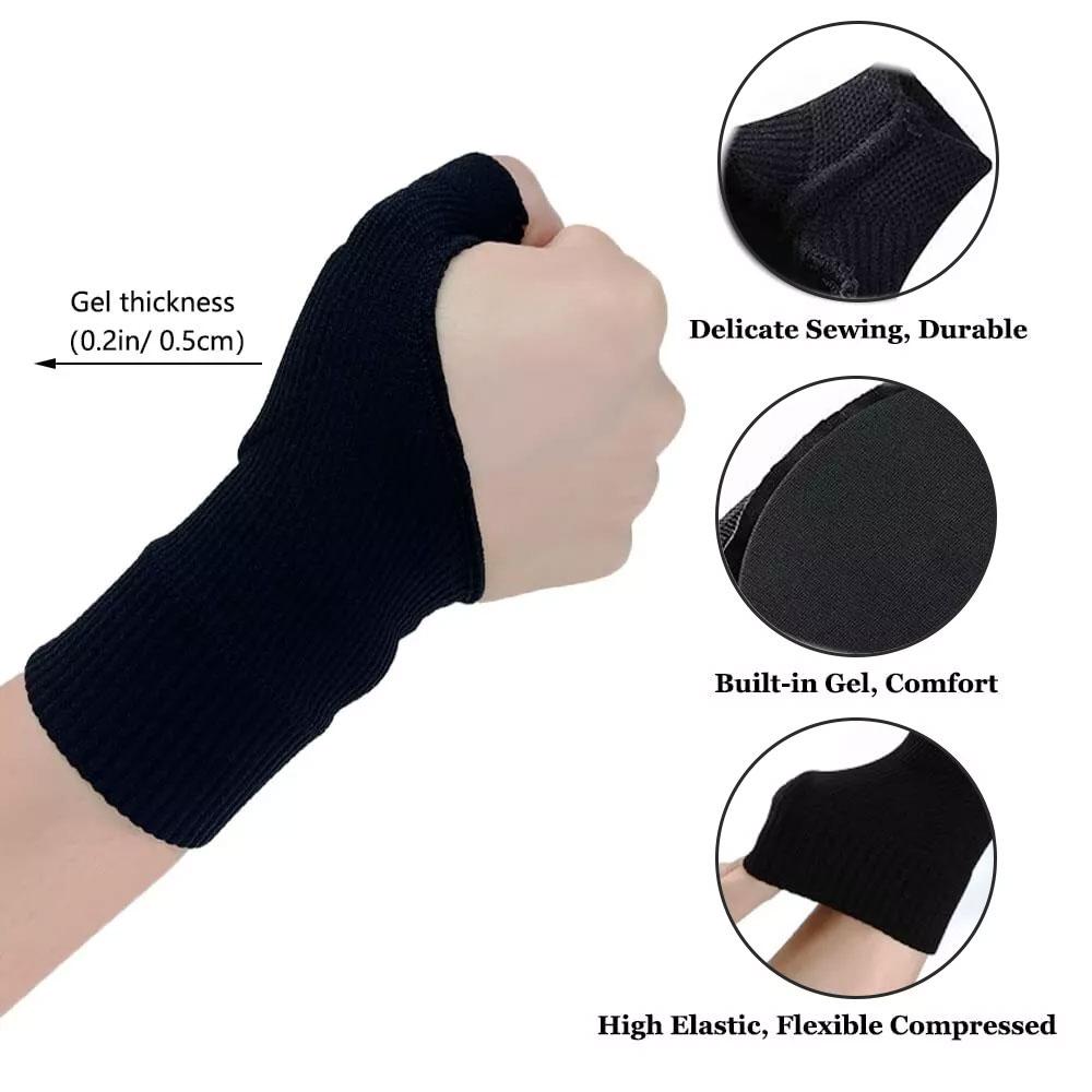 1Pair Wrist Thumb Compression Arthritis Gloves Breathable Wrist Support Brace Wrist Sleeve Knitted Finger Thumb Injury Pads