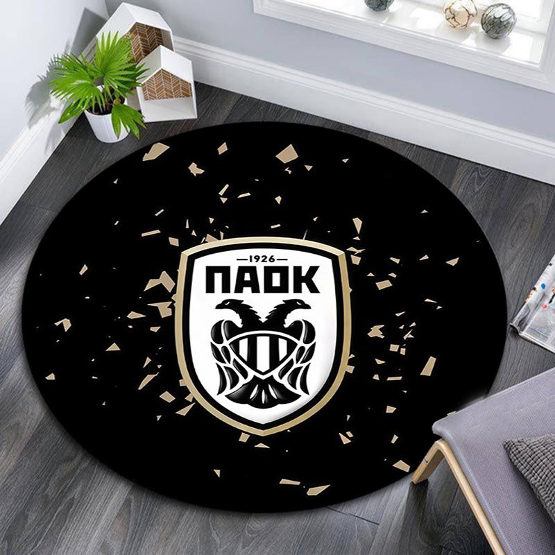 PAOK Round Area Rug,Carpet Rug for Living Room Bedroom Sofa Playroom Decor,Non-slip Floor Mat