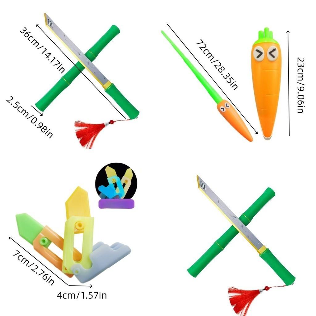 Gravity Carrot Knife With 3d Design Glowing Butterfly Knife Flashy Printed Carrot Knife And Night Light Carrot Knife
