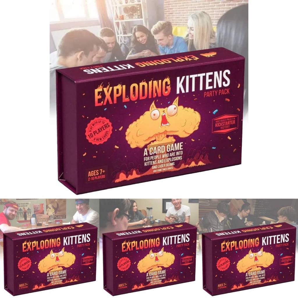 Exploding Kittens Gut gegen Böse Spielkarte Lustiges Strategisches Partyspiel für Freunde