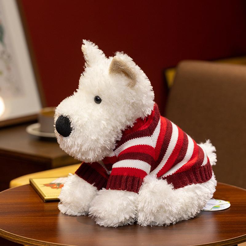 Highland White West Terrier Plush Toy With Soft Design For Home Decor Office