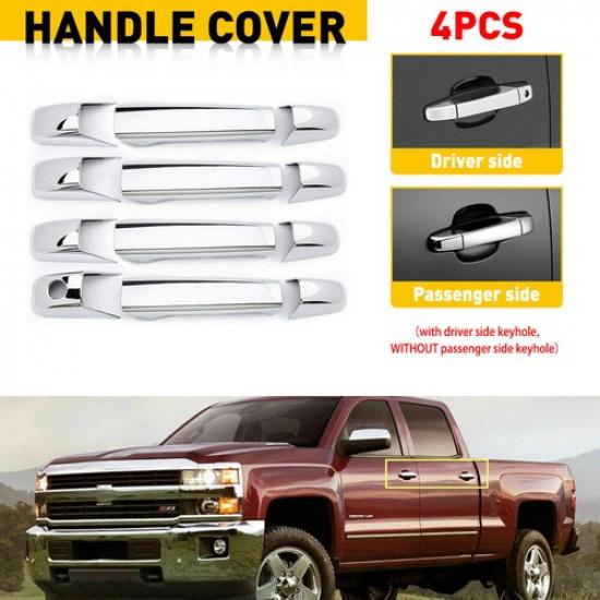 

Triple Chrome Door Handle Covers For 2007-2013 Chevy Silverado Tahoe GMC Sierra