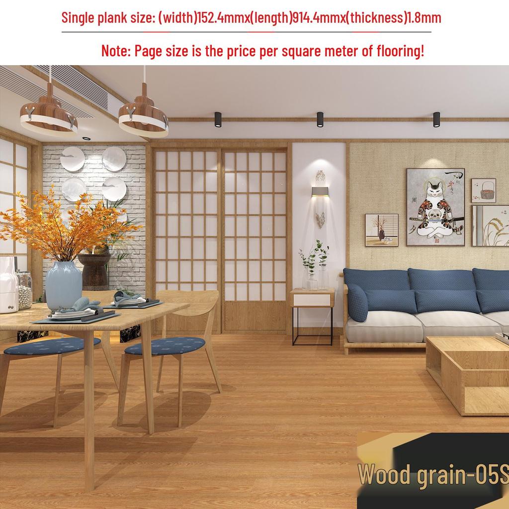 מדבקת רצפת אבן ויניל עמידה למים עם הדבקה עצמית: כיסוי PVC עבה ועמיד בפני שחיקה לחדרי שינה