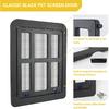 Enjoying Dog Door for Screen Door, Black, 11"x13" Opening, Doggie Door for Sliding Door, Screen Door with Pet Door Built in, Magnetic Swing Flap,