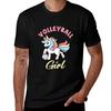 Volleyball Girl Unicorn Ball Sports Beach Volleyball Player Tshirt Lightweight Cooling Short Sleeve Tee