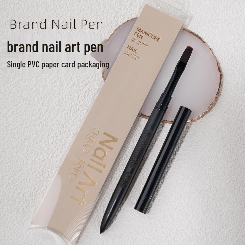 Sandalwood Nail Art Builder Gel Pen - Thickened Round Soft Bristle for Salon Quality Extension