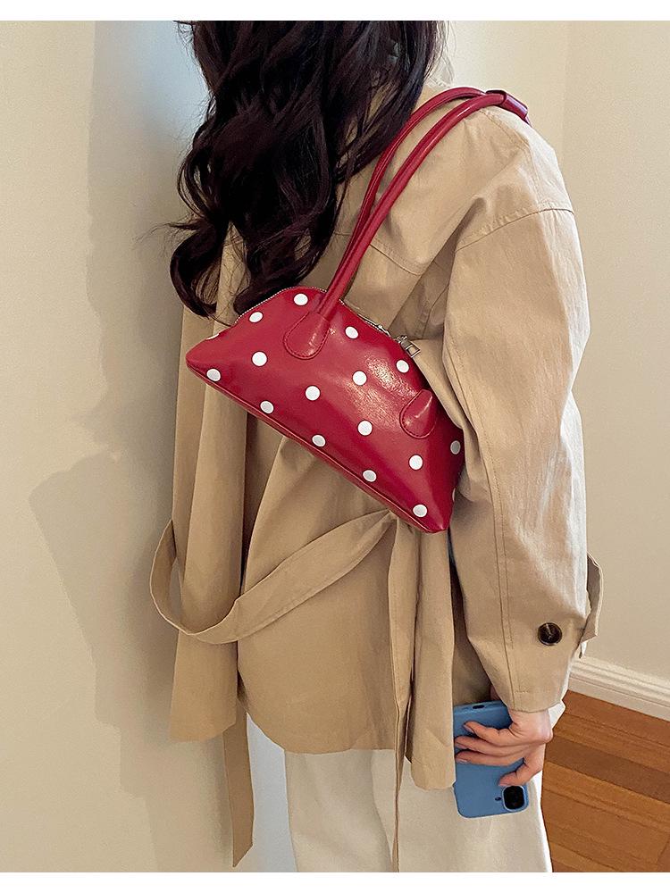 Polka Dot One-Shoulder Crossbody Bag - 2026 Fashionable Korean Mini Handbag for Women
