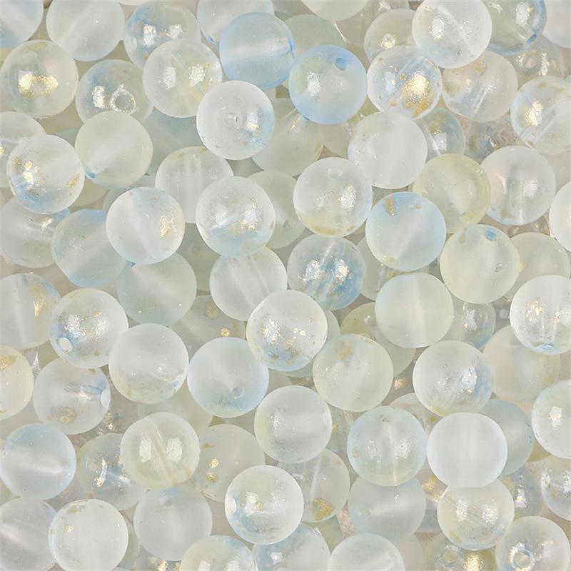 Jelly Beads Half Sugar Bubble Gold Powder Double Patchwork Glass Glass Beaded Bracelet Loose Beads DIY Handmade Materials