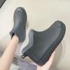 Four Seasons Rain Shoes Women's Fashion Outer Wear Short Tube Adult Women's Cute Waterproof Shoes Non-slip Women's Cotton Warm