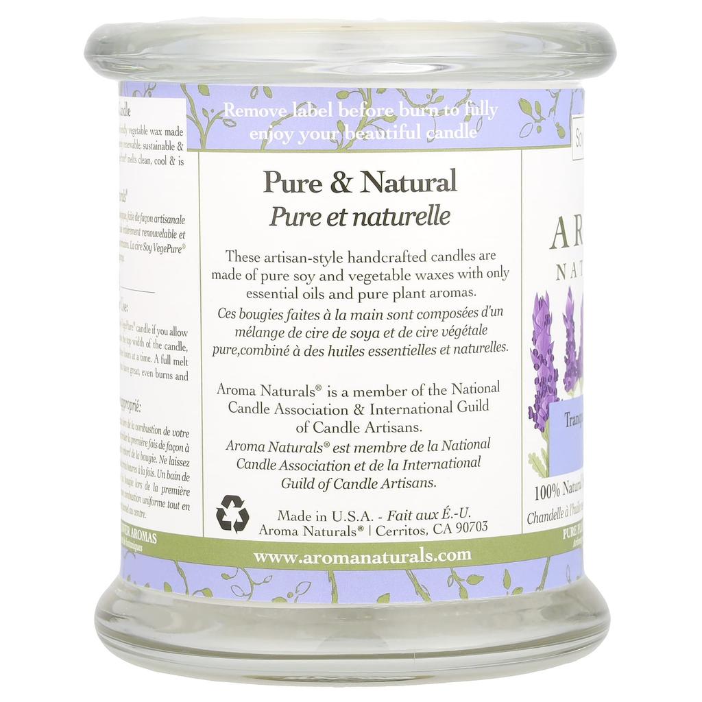 Soy Vegepure®, 100% Natural Soy Essential Oil Candle, Tranquility, Lavender, 260G (8.8Oz)