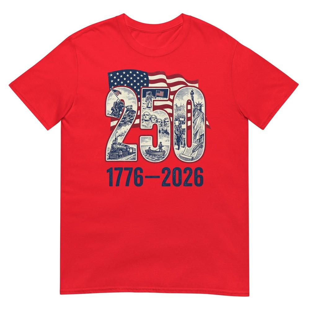 250 Years American 1776 2026 250th Usa Patriotic 4th Of July TShirt S