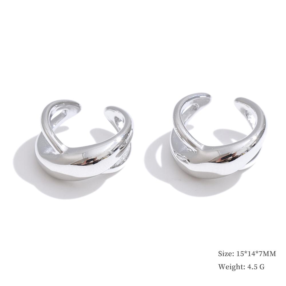 Yhpup Stainless Steel Adjustable Ear Bone Clip Earrings Arrivals Platinum Plated Popular Charming Chic Accessories Wholesale