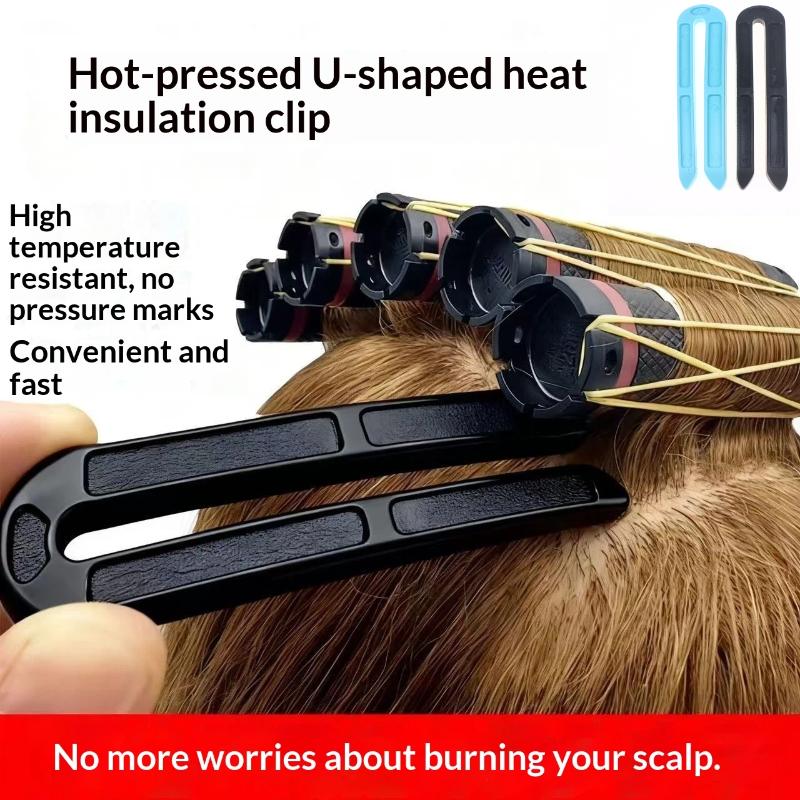 10Pcs U-Shape Hair Perm Insulation Clips Multipurpose Strong Hold Heat Resistance Hair Volume Clips For Salon Home Styling Tools