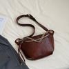 Trendy Waist Bag For Women Pu Leather Fanny Waist Pack Chain Crossbody Chest Bag Hip Zipper Phone Purse Handbag Travel Belt Bag