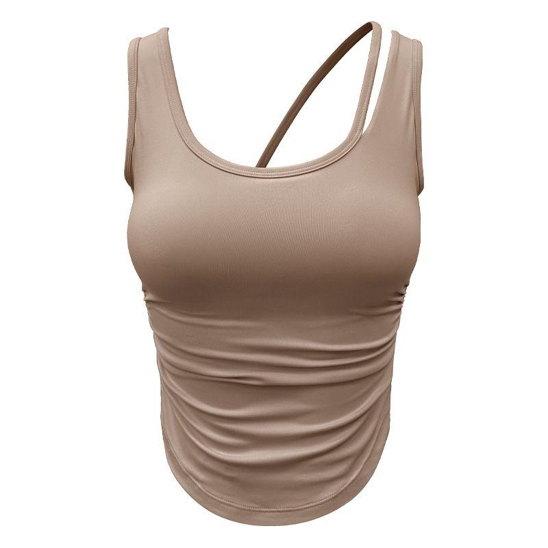 Export Amoi Yoga Clothes Women's Fixed Cup U-Shaped Beautiful Vest Sports Outdoor High Strength Training Workout Clothes Tops