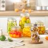 Treat Jar Reusable Dog Shape Glass Airtight Pet Food Storage