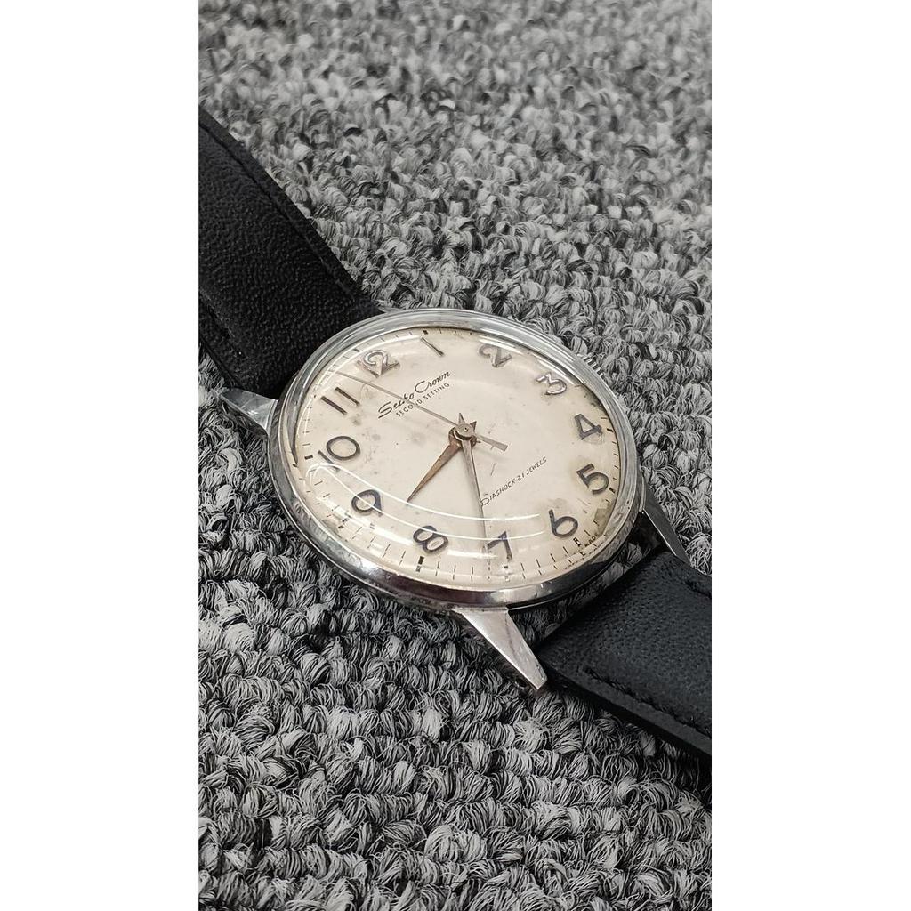 Used SEIKO CROWN Moritetsu 1977 hand-wound wristwatch