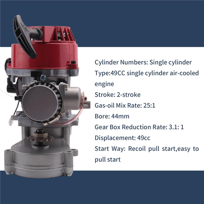 L10A 49Cc 2-Stroke Single Cylinder Engine Motor For Mini Dirt Bike Scooter ATV