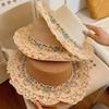 Handmade Wide Brim Bucket Hat Summer Sunshade Hat Lolita Straw Sun Hat  Women Girls