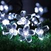 1PC Luci a stringa solari 5M Luci da giardino con fiori di ciliegio Luci a stringa LED Luci da fata per esterni Ghirlanda di fiori da strada