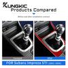 Carbon Fiber Modified For Subaru Impreza STI 2002-2004 Car Gear Shift Panel Cover Protective Sticker Auto Interior Accessories