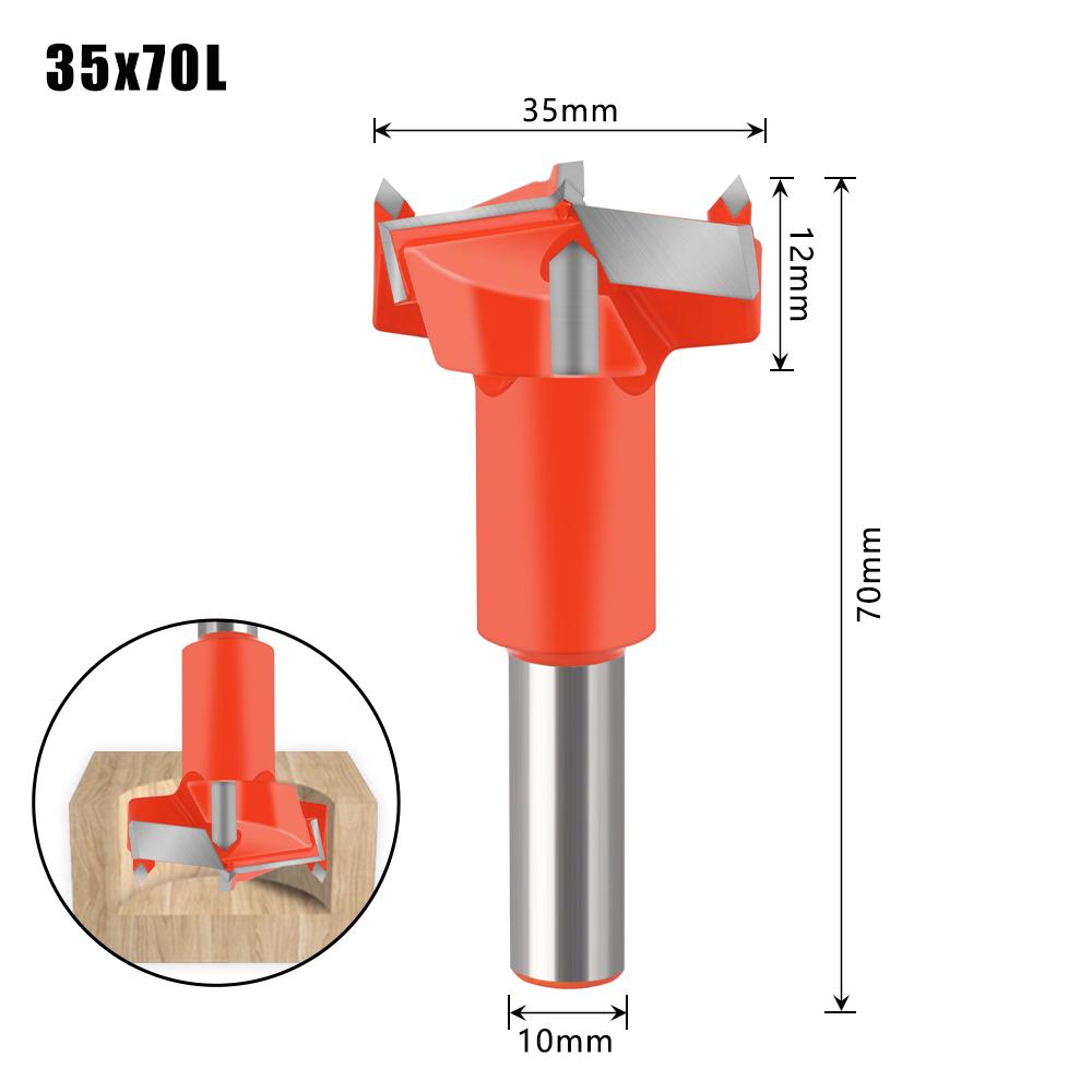 Three-blade Diameter Woodworking Machine Row Drill Forward Turn Reverse Alloy Woodworking Bit Openers 35-37mm Hinge Tungsten