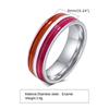 Quanshi 8mm Pierścionek z biżuterią z kolorową flagą PR-033