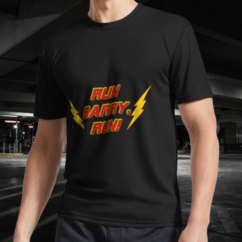 Run Barry Run! Active Logo T-Shirt Funny Size Mode American T-shirt S разноцветный