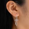2025 New Gold Color Hollow Bow Stud Earrings for Women Simple Metal Line Wrapped Fashion Earrings Aesthetic Jewelry Gift