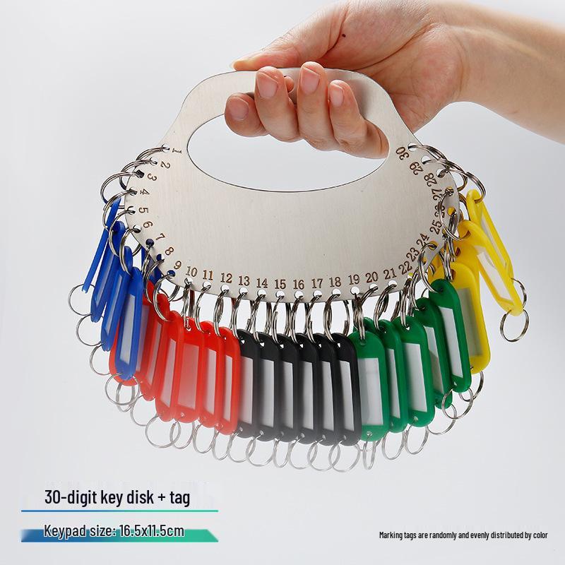 Stainless Steel Round Key Disk with Tag Ring for Key Management and Storage