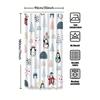 Tu Penguin Shower Curtain Winter Themed Waterproof Bathroom Decor Cute Blue Snowman Holiday Festive Fabric Backdrop For Washroom