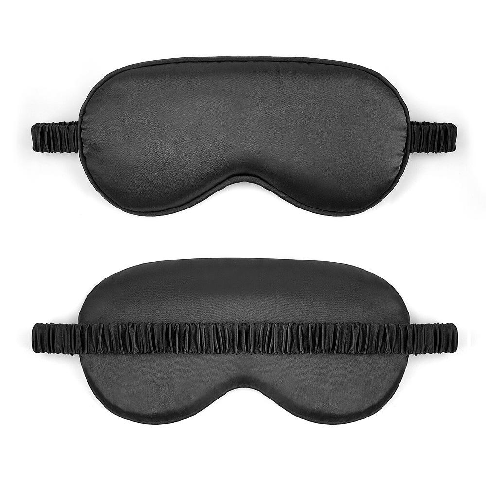 Double-Sided Imitation Silk Sleep Eye Mask with Printed Logo & Elastic Band - Breathable & Light-Blocking
