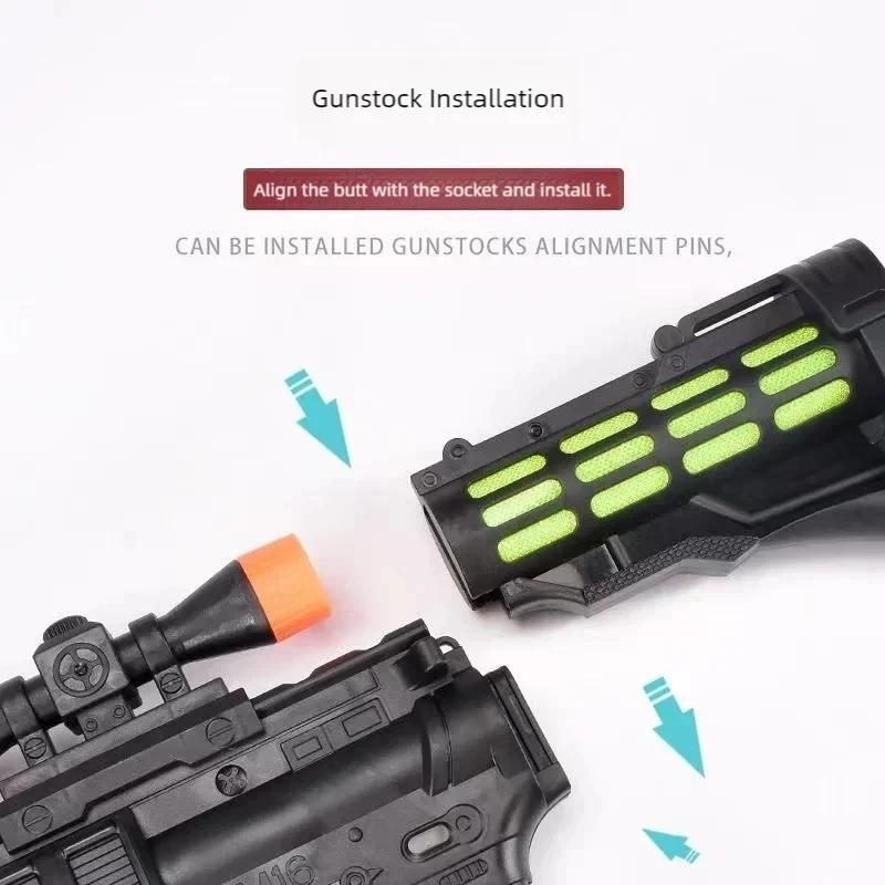 Pistol electric de jucărie pentru copii, mitralieră de asalt, simulare sunet și lumină, pistol cu opt tonuri, aprovizionare piață de noapte, jucărie pentru băieți