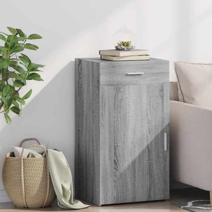 VidaXL Buffet sonoma gris 50x42,5x93 cm bois d'ingénierie, armoire, armoire latérale, armoire de rangement, armoire, 846297