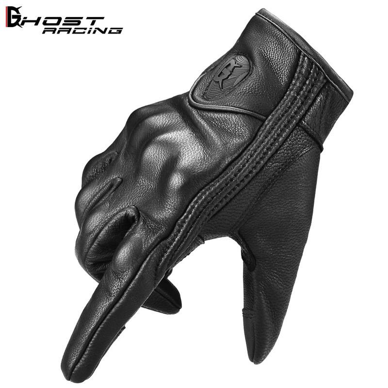 Motorcycle Racing Gloves Full Finger Leather Protective Gear Men Women Spring Autumn Winter Cycling Safety Riding