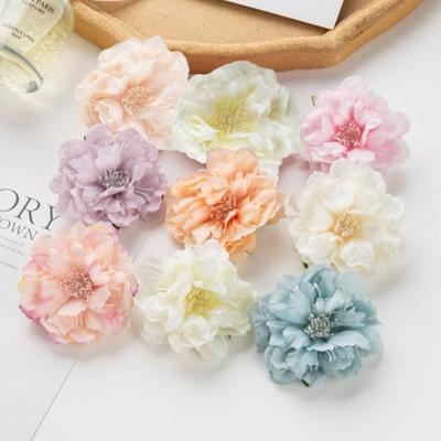 5 sztuk sztuczny kwiat realistyczny dekoracyjny trwały kolor piękny słomkowy kapelusz pasujący fałszywy kwiat piwonii zaopatrzenie firm