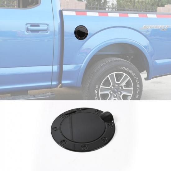 Black Fuel Filler Gas Cap Tank Door Decor Cover Trim for Ford F-150 F150 2015-20