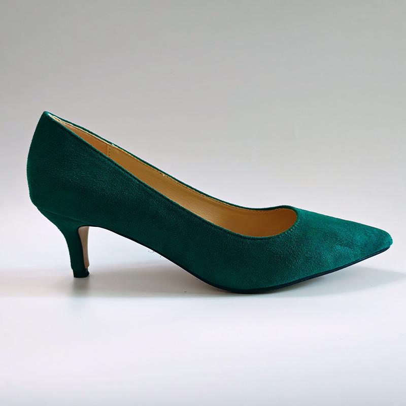 Spring Summer High Heels Women Pumps Party Shoes Elegant Office Lady Middle Heels 5cm Soft Comfortable Daily Wear Black Green Plus Size 42