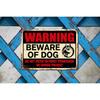 8" x 12" Aluminium Retro Metal Beware of Dog Sign Do Not Enter Without Permission Warning Signs for Fence Yard Farm