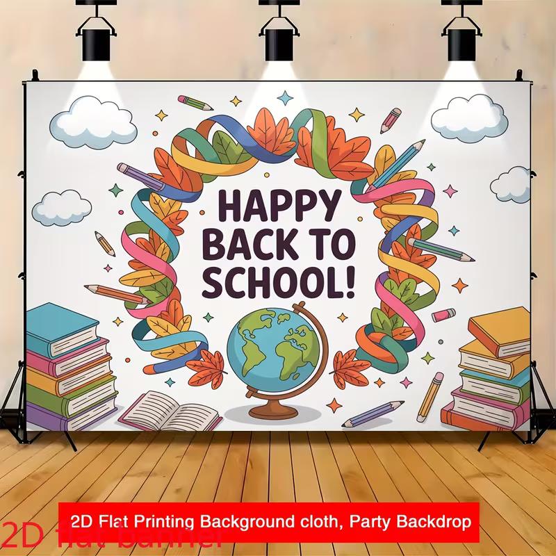 2D Zurück in die Schule Foto Hintergrund Klassenzimmer Party Dekor Stoff