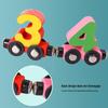Wooden Magnetic Number Train for Kids - Pull-Along Block Toy