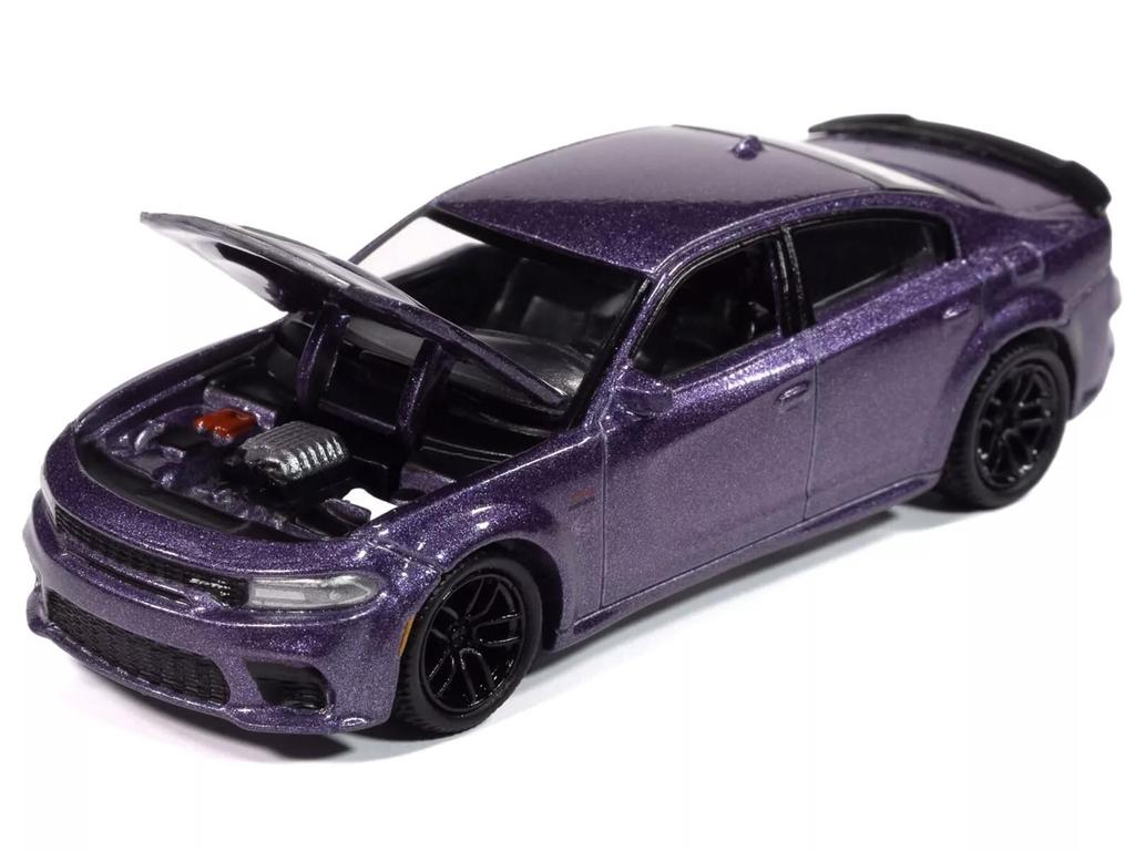 autoworld Dodge Charger Swinger Scar Pack 2023 Plum Crazy Charger Swinger Plum Crazy Diecast Model Car 1/64 R/T [Used]