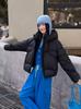 Premium sense super good-looking pumpkin orange hooded down jacket winter new small white duck down bread jacket