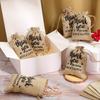 1 Set (10pcs) Thank You Burlap Gift Bags – 5x7 Inches (13x18cm) Small Jute Drawstring Bags, DIY Therapeutic Bags, Linen Jewelry Bags for Thanksgiving