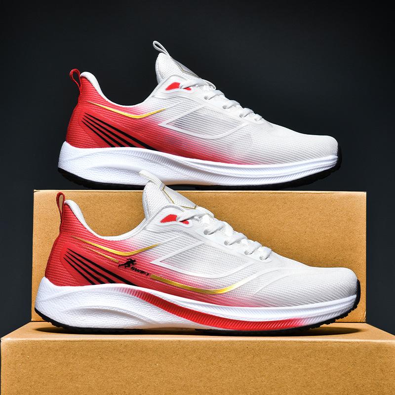 Teen soft-soled ultra-light running shoes summer breathable mesh shoes trendy versatile men's shoes non-slip sports casual shoes