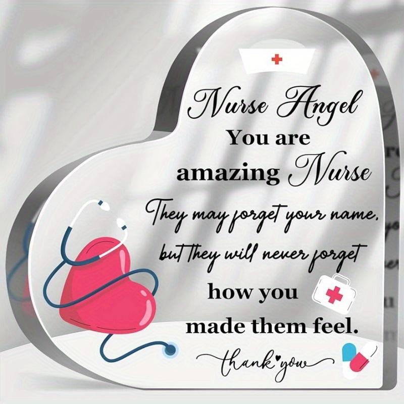 

Nurse Angel Acrylic Sign - Appreciation & Retirement Gift for Healthcare Heroes чистый