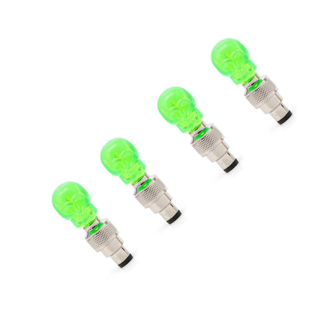 4Pcs Skull Wheel Spoke Light LED Wire Tire Decorations Plastic Flash Lamps Bike Decoration Parts Household Shop type1