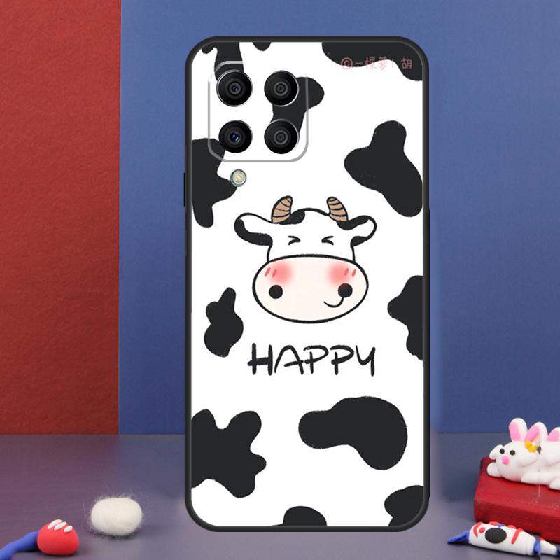 Milk Cow Skin Print Luxury Case For Samsung Galaxy M32 M52 M12 M16 M14 M54 M13 M33 M53 M56 M36 M31 M11 M35 M55 M15 M06