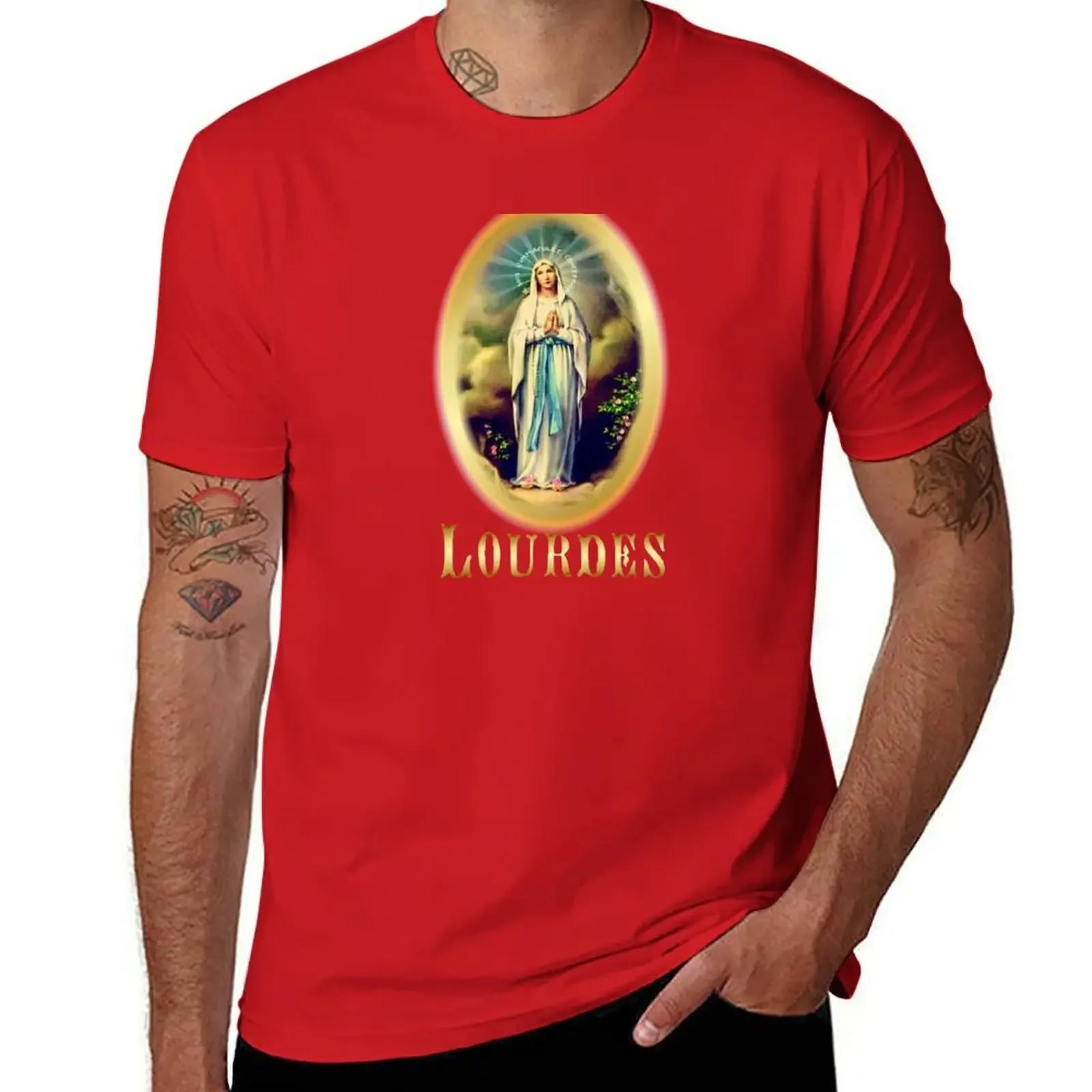 

Our Lady of Lourdes Virgin Mary France St Bernadette France Catholic TShirt designer shirts mens graphic tshirts pack 2025 new S