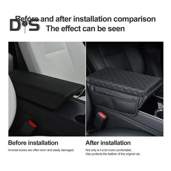 Car Armrest Box Pad Comfortable Touch Non-deformation Anti-scratch Elbow Support Soft Foam Armrest Pad
